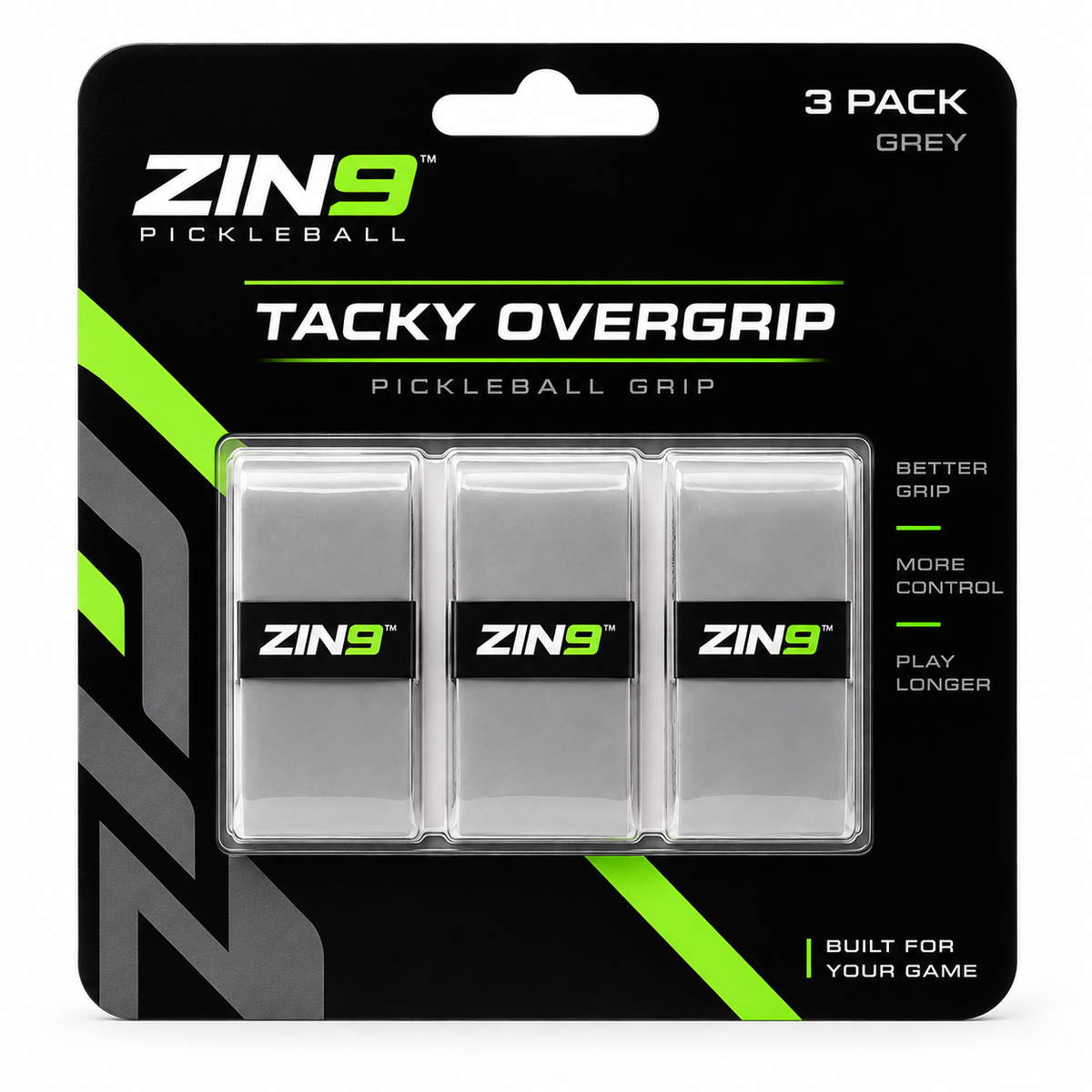 ZIN9™  Tacky Pickleball Overgrip - 3 Pack