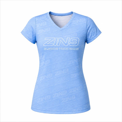 ZIN9™ Women's Performance T-Shirt – Light Blue