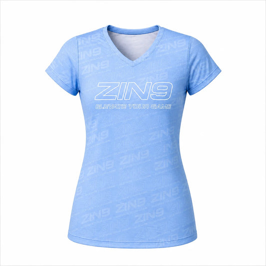 ZIN9™ Women's Performance T-Shirt – Light Blue